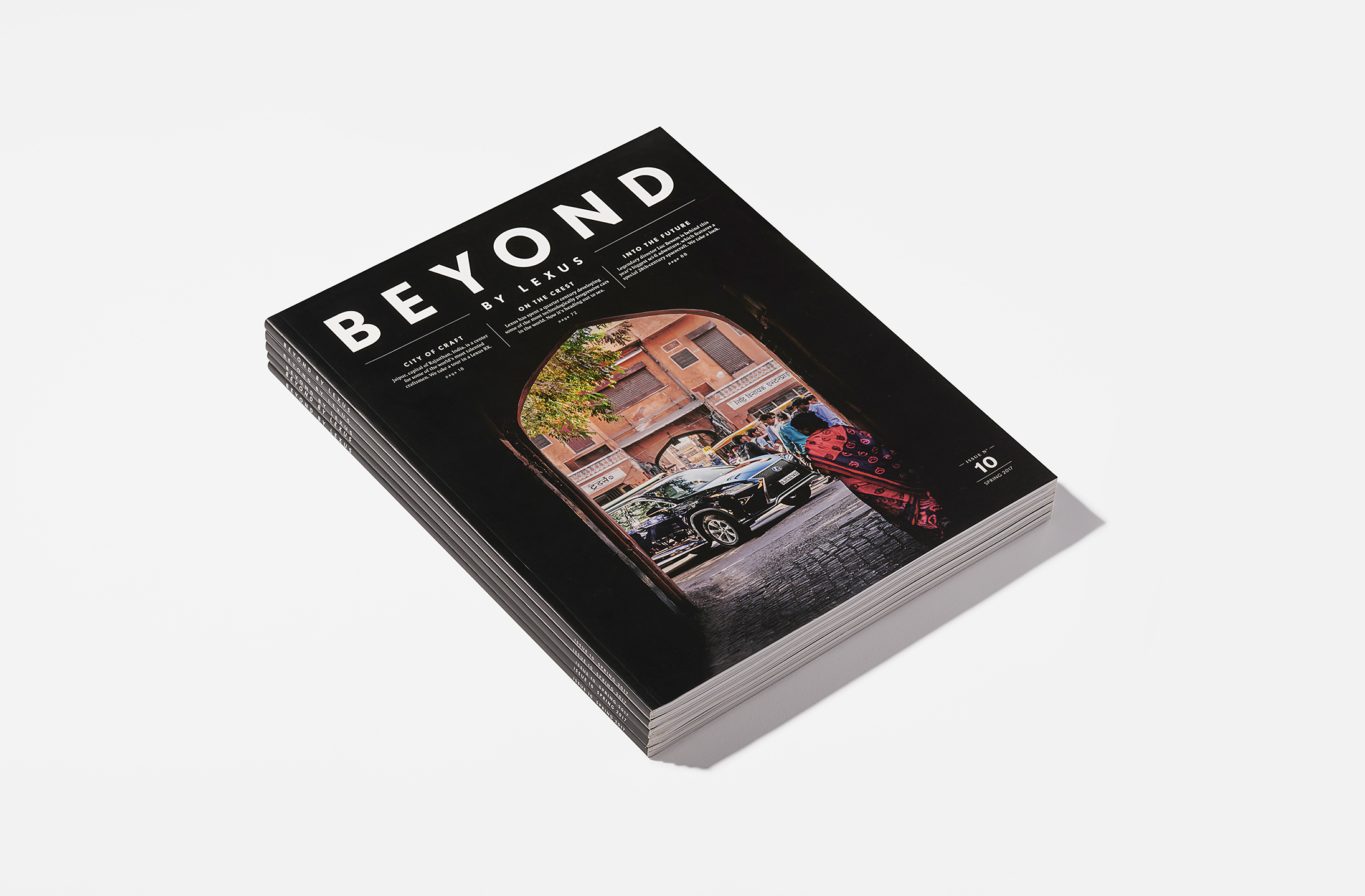 Editorial design and art direction for Beyond by Lexus magazine. Agency — Winkreative (2017)