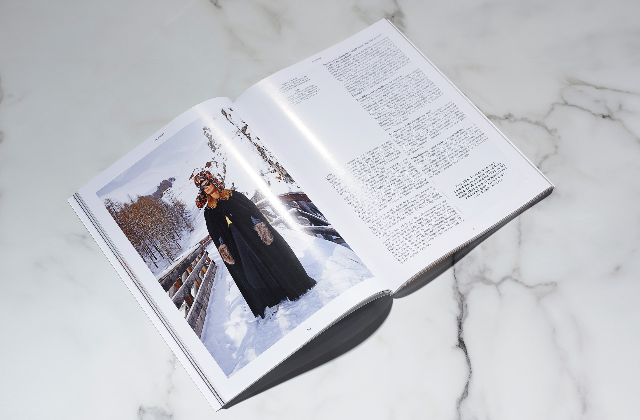 Identity, editorial design and art direction for St. Moritz Magazine, (2019)